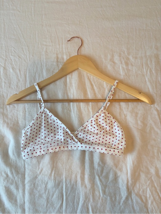 Brandy Melville Other - Brandy Melville | White Bralette with Red Heart Print